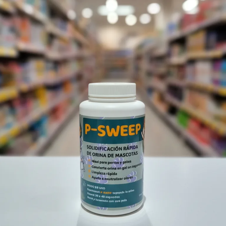 Envase de P-sweep, polvo solidificador de orina de mascotas